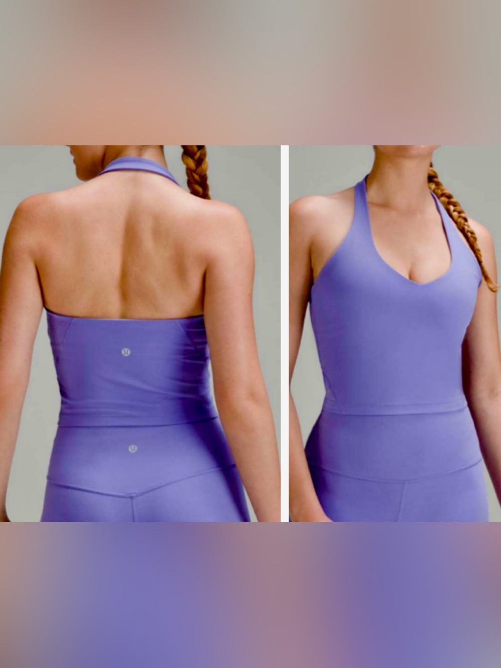 Lululemon Align Crop Halter Size 4 Dark Lavender